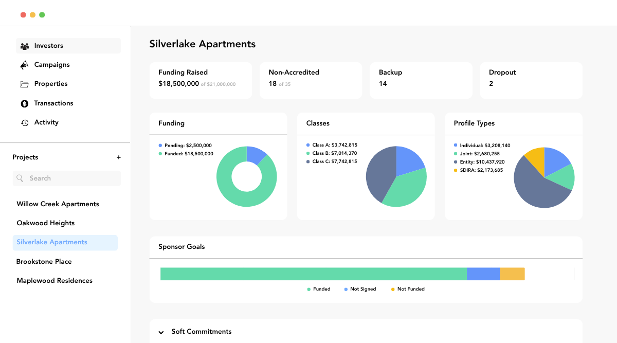 Display of Project within the Fundamental Portal